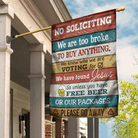 No Soliciting Family Gardening Flag AG132 85O34 thumb 1