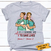 Personalized Nurse Friends Save Lives T Shirt SB32 95O34 thumb 1