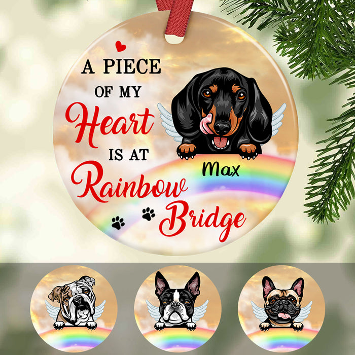 Personalized Rainbow Memorial Dog Ornament OB271 65O36 1