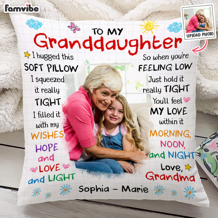 Personalized Gift For Granddaughter Photo Custom Pillow 31498 1