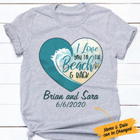Personalized Love To The Beach White T Shirt JN291 81O34 thumb 1