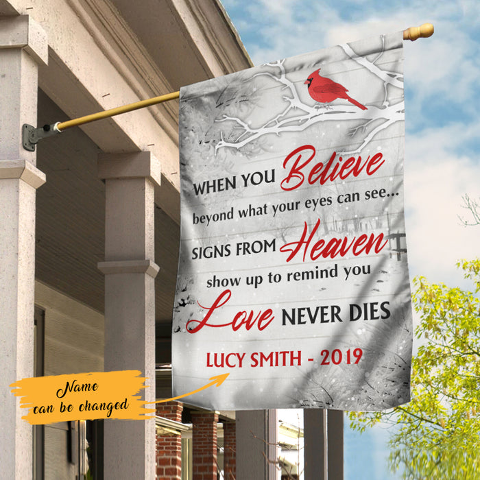 Personalized Memorial Cardinal Flag JL116 85O47 1