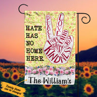 Personalized Hippie Hate Has No Home Here  Flag JL72 65O36 thumb 1