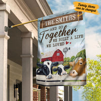 Personalized Farm Built A Life We Loved Flag JL212 67O34 thumb 1