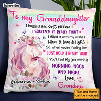 Personalized Unicorn To Granddaughter Hug This Pillow AG311 58O47 thumb 1