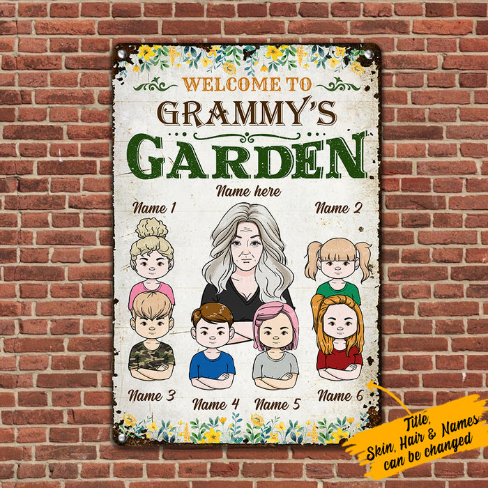 Personalized Mom Grandma Garden Metal Sign JN301 26O36 1