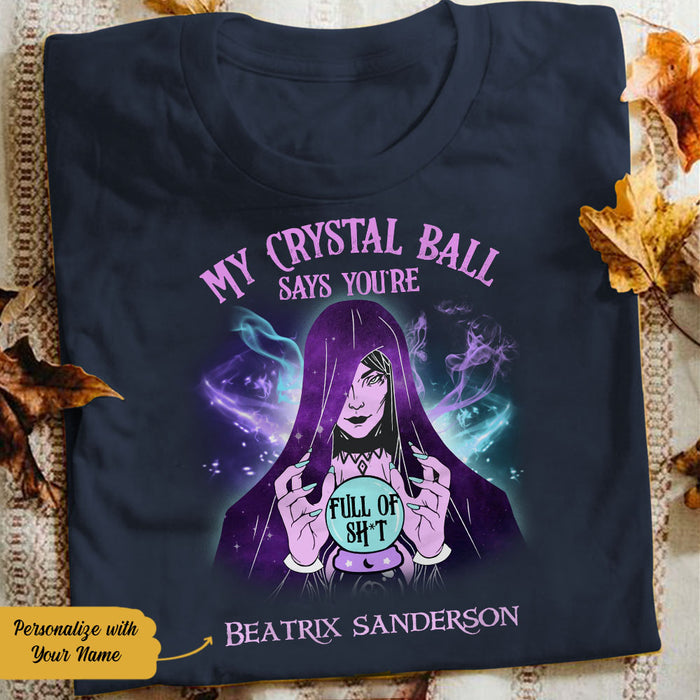 Personalized Halloween Witch Crystal Ball T Shirt JL151 95O58 1