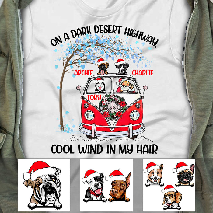 Personalized On Dark Desert Highway  Dog Christmas T Shirt OB271 30O36 1