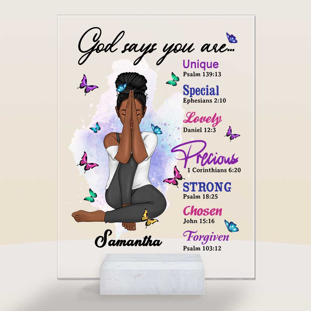 Personalized  Gift For Daughter God Says You Are Acrylic Plaque 22809 Primary Mockup