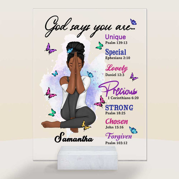 Personalized  Gift For Daughter God Says You Are Acrylic Plaque 22809 1