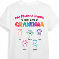 Personalized Mom Grandma Doodle T Shirt MY272 85O47 thumb 1
