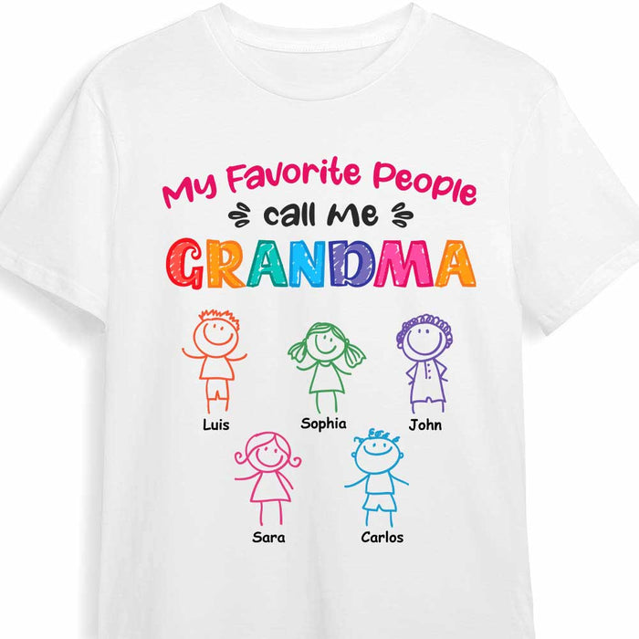 Personalized Mom Grandma Doodle T Shirt MY272 85O47 1