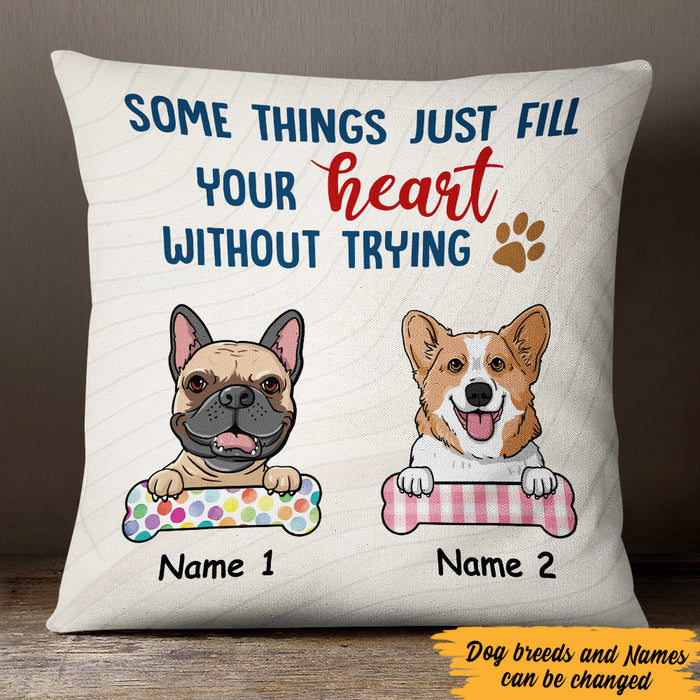 Personalized Dog Fill Your Heart  Pillow DB31 95O47 1