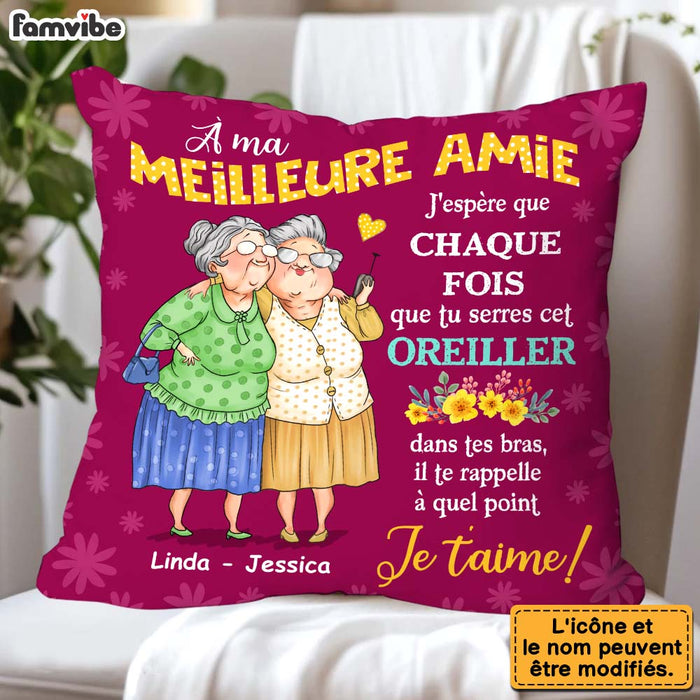 Personalized Gift For Friends French À Ma Meilleure Amie Pillow 30985 1