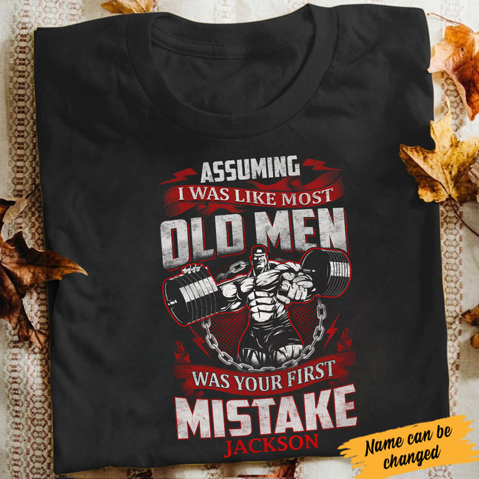 Personalized Dad Gym Weightlifting Fitness Workout T Shirt JL12 81O34 1