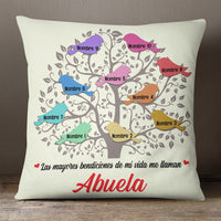 Personalized Spanish Abuela Family Tree Mom Grandma Pillow AP132 65O36 thumb 1