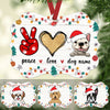 Personalized Love Peace Dog Benelux Ornament NB142 87O58 1