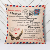 Personalized Spanish Pareja I Choose You Couple Pillow AP1410 65O34 thumb 1