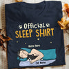 Personalized Cat Dad Official Sleepshirt T Shirt AP31 81O57 1