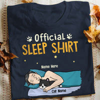 Personalized Cat Dad Official Sleepshirt T Shirt AP31 81O57 thumb 1