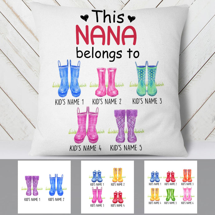 Personalized This Grandma Belongs To Boots  Pillow SB253 65O53 (Insert Included) 1
