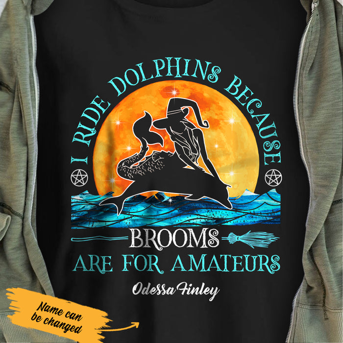 Personalized Mermaid Witch Brooms For Amateurs Halloween T Shirt AG272 28O47 1