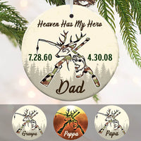 Personalized Haven Has My Hero Dad Memorial Circle Ornament NB92 67O60 thumb 1