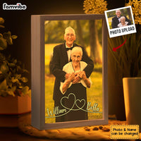 Personalized Couples Gift Swirl Heart Upload Photo Picture Frame Light Box 31551 thumb 1