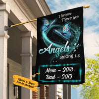 Personalized Memorial Mom Dad Butterfly Garden Flag JL115 85O36 thumb 1