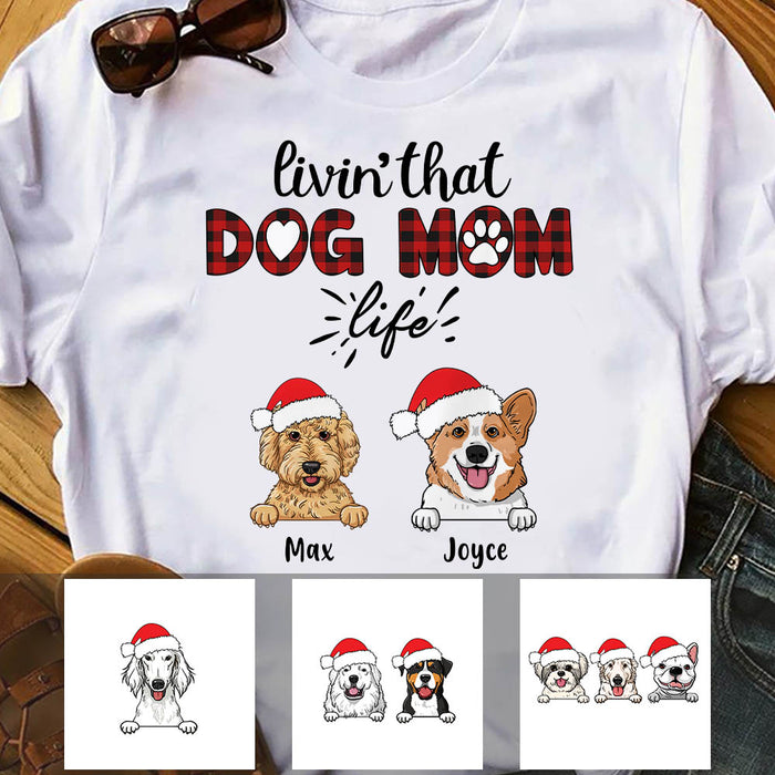 Personalized Living That Dog Mom T Shirt NB24 99O60 1