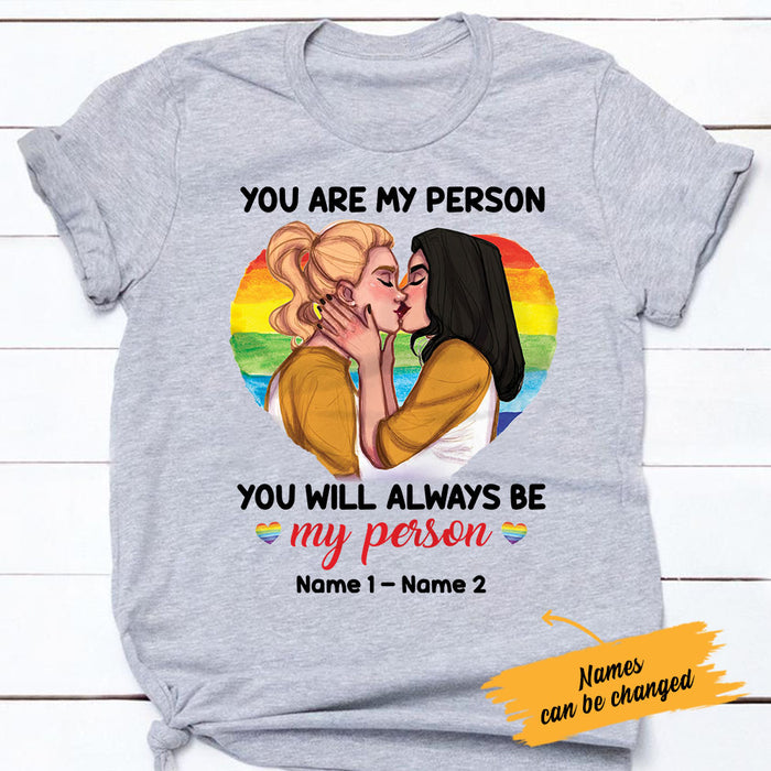 Personalized You Are My Person LGBT Lesbian Love T Shirt SB153 29O58 1