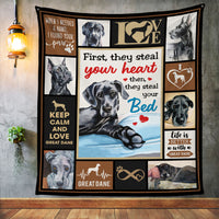 Great Dane Dog Fleece Blanket JL31 74O53 thumb 1