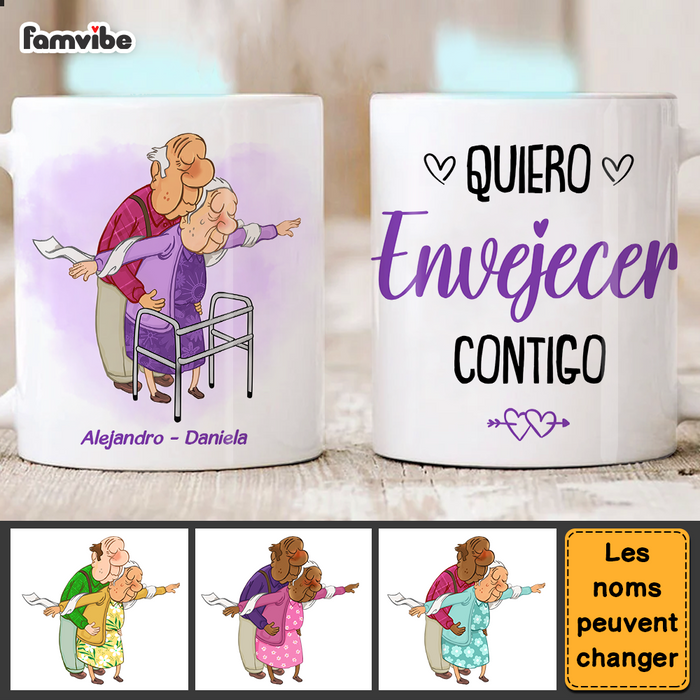 Personalized Spanish Couple Gift Quiero Envejecer Contigo Mug 31008 1