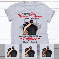 Personalized Couple French Coupler Love Story T Shirt MR294 30O53 thumb 1