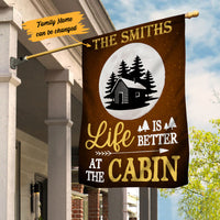 Personalized Life Is Better At The Cabin Flag AG181 29O53 thumb 1