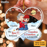 Personalized The Love Between Grandson And Grandma Is Forever Ornament 30576 thumb 1