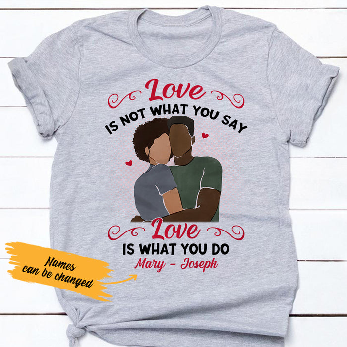 Personalized BWA Couple Love Is T Shirt AG271 73O36 1