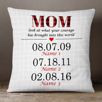 Personalized Mom Grandma Bring Us Into This World Pillow MR41 95O53 (Insert Included) thumb 1