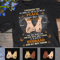 Personalized Memorial Couple Hand In Hand T Shirt MR223 30O57 thumb 1
