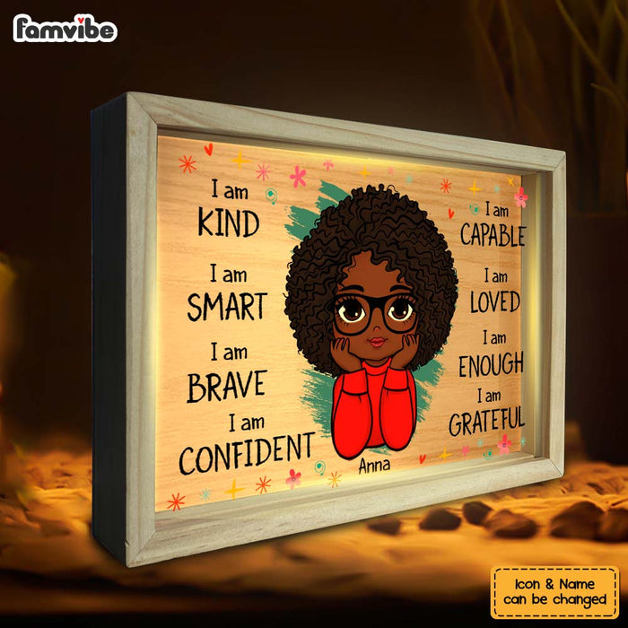 Personalized Gift For Daughter Affirmation I Am Kind Picture Frame Light Box 31505 1