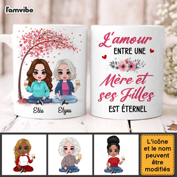 Personalized French Love Between Mom And Daughter Mug 30892 1