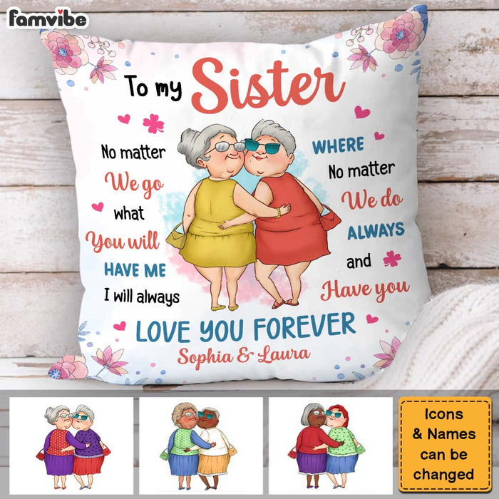 Personalized Gift For Friends Sisters Love You Forever Pillow 31106 1