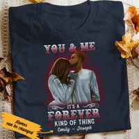 Personalized You And Me Forever BWA Couple T Shirt SB83 29O36 thumb 1