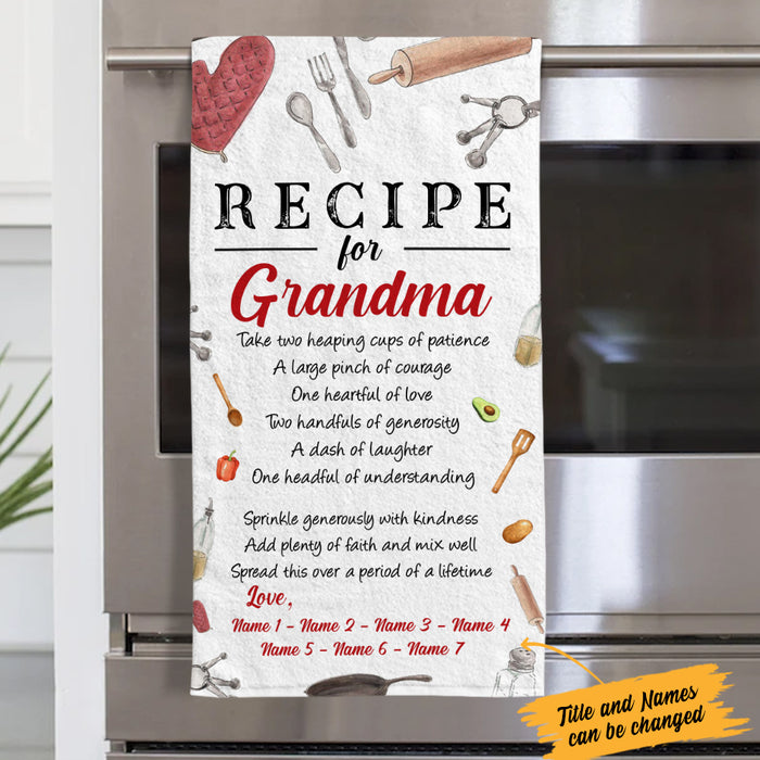 Personalized Recipe For Grandma Towel DB121 26O34 1