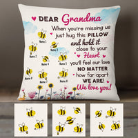 Personalized Reason To Bee Happy Grandma Pillow MR241 73O58 (Insert Included) thumb 1