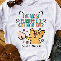Personalized Purrfect Cat Mom Ever T Shirt MR191 67O53 thumb 1