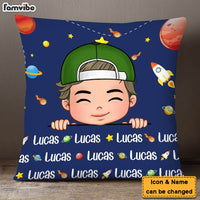 Personalized Gift For Grandson Custom Name Outer Space Pillow 30768 thumb 1