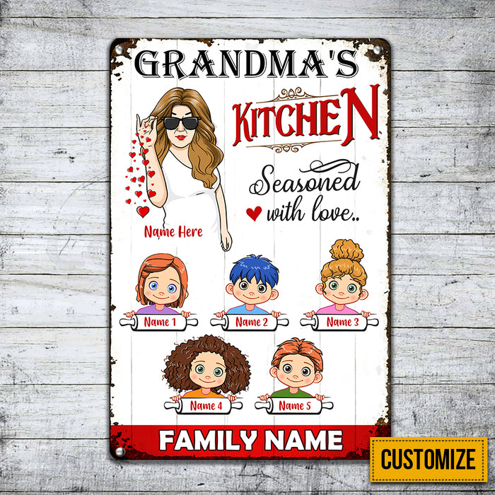Personalized Mom Grandma Kitchen Metal Sign JL82 95O34 1