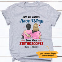 Personalized Nurse Friend Angel T Shirt FB42 73O47 thumb 1