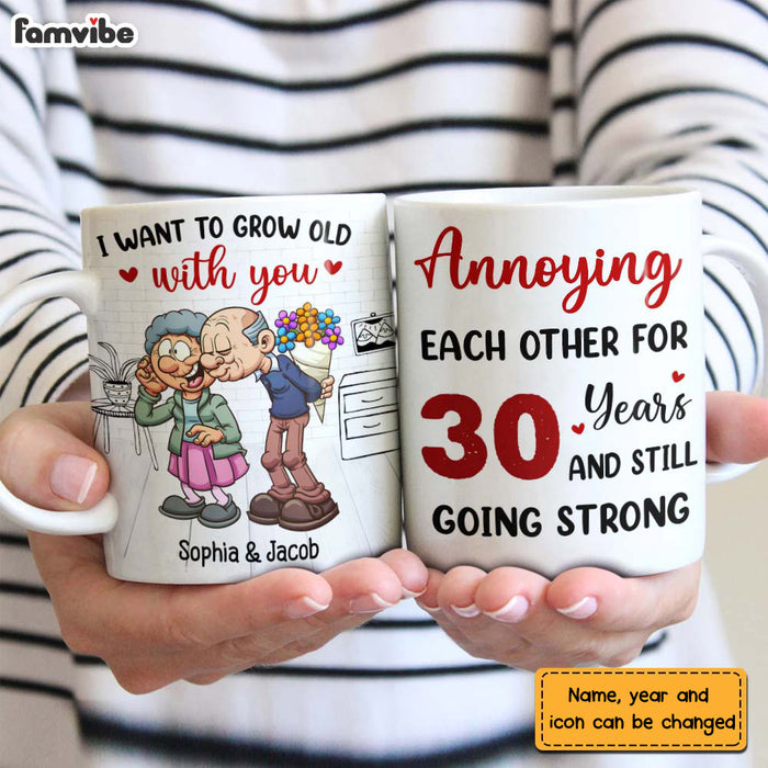 Personalized Senior Couple I Want To Grow Old With You Annoying Each Other Mug DB162 58O28 1